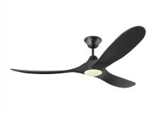 Visual Comfort & Co. Fan Collection 3MAVR60BKBKD - Maverick 60" - Matte Black with Black Blades & Light Kit