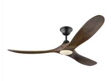 Visual Comfort & Co. Fan Collection 3MAVR60BKD - Maverick 60" - Matte Black with Dark Walnut Blades & Light Kit