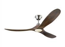 Visual Comfort & Co. Fan Collection 3MAVR60BSD - Maverick 60" - Brushed Steel with Dark Walnut Blades & Light Kit
