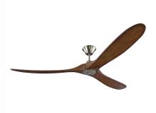 Visual Comfort & Co. Fan Collection 3MAVR70BSKOA - Maverick Max 70" - Brushed Steel with Koa Blades