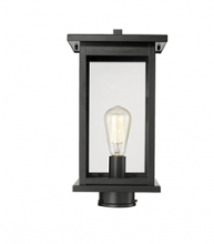 Millennium 4124-PBK - Bowton 1-Light Outdoor Post Lantern Powder Coated Black