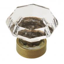 Amerock BP55268CGB - Traditional Classics 1-5/16 in (33 mm) Diameter Clear/Gilded Bronze Cabinet Knob