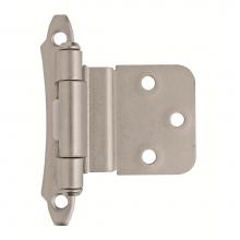 Amerock BPR7928G10 - 3/8in (10 mm) Inset Self-Closing, Face Mount Satin Nickel Hinge - 2 Pack