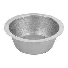 Premier Copper Products TFBR14EN2 - 14'' Round Terra Firma Copper Prep Sink in Nickel w/ 2'' Drain Size