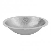 Premier Copper Products TFLO19FEN - 19'' Oval Under Counter Terra Firma Copper Bathroom Sink in Nickel