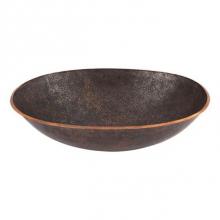 Premier Copper Products TFVO17DB - 17'' Oval Vessel Terra Firma Copper Sink