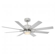 Modern Forms US - Fans Only FR-W2001-52L-BN/TT - Renegade 52"Ceiling Fan - Brushed Nickel & Titanium Silver Blades