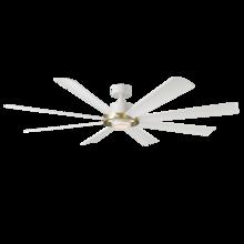 Modern Forms US - Fans Only FR-W2303-72L-SB/MW - Aura 72" Downrod Ceiling Fan - Matte White & Soft Brass
