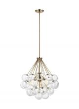  6514303-848 - Bronzeville mid-century modern 3-light indoor dimmable ceiling pendant hanging chandelier pendant li