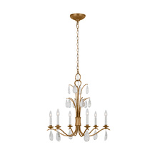  CC1616ADB - Shannon traditional 6-light indoor dimmable medium ceiling chandelier in antique gild rustic gold fi