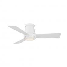  F-036L-MW - WAC HUG 44" CEILING FAN W/ LIGHT KIT - White