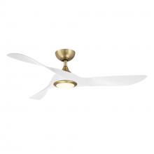  F-074L-SB/MW - Swirl Soft Brass/Matte White WITH LUMINAIRE