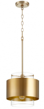 Quorum 8012-80 - 10" Aged Brass Contemporary Pendant