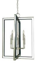  4865 PN/MBLACK - 6-Light Polished Nickel/Matte Black Symmetry Chandelier