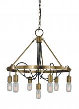  5380 AB - 7-Light Antique Brass Felix Dining Chandelier