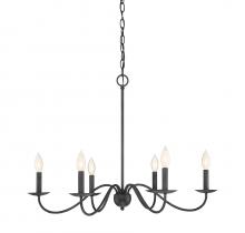  M10042AI - 6-Light Chandelier in Aged Iron