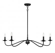 Savoy House Meridian M10085MBK - 5-Light Chandelier - Matte Black