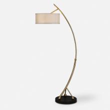  28089-1 - Uttermost Vardar Curved Brass Floor Lamp