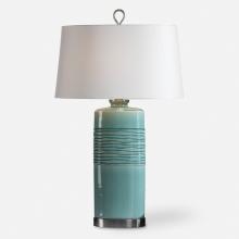  27569 - Uttermost Rila Distressed Teal Table Lamp