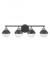Hinkley 5174BK-CM - Fletcher Four Light Vanity - Black & Chrome