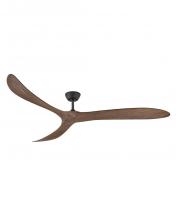 Hinkley 903880FMB-NDD - Swell 80" Fan - Matte Black with Walnut Blades