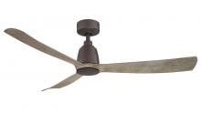 Fanimation FPD8534GR - Kute - 52" - Matte Greige with Weathered Wood Blades