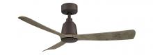 Fanimation FPD8547GR - Kute - 44" - Matte Greige with Weathered Wood Blades