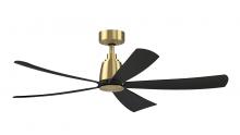 Fanimation FPD5534BSBL - Kute5 52" Fan - Brushed Satin Brass with Black Blades