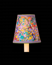  0900-0033 - Marble Multi-Color Paper Tapered Chandelier Shade