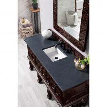 James Martin Furniture 150-V60S-ANW-3CSP - Balmoral 60'' Single Vanity Cabinet, Antique Walnut, w/ 3 CM Charcoal Soapstone Quartz T