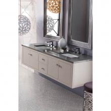 James Martin Furniture 312-V72-MTM-3GEX - Silverlake 72'' Double Vanity, Mountain Mist w/ 3 CM Grey Expo Quartz Top