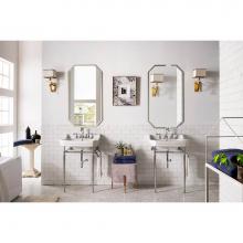 James Martin Furniture 318-V24-CHR-CRM - Wellington 24'' Single Console Single Sink w/ Chrome Finish Stand