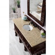 James Martin Furniture 150-V60S-ANW-3ODSC - Balmoral 60'' Single Vanity Cabinet, Antique Walnut, w/ 3 CM Santa Cecilia Top
