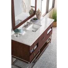 James Martin Furniture 864-V60S-CFO-3EJP - Sonoran 60'' Single Vanity, Coffee Oak , with  3 CM Eternal Jasmine Pearl Quartz Top w/