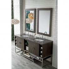 James Martin Furniture 864-V72-SOK-3GEX - Sonoran 72'' Double Vanity, Silver Oak w/ 3 CM Grey Expo Quartz Top