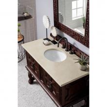 James Martin Furniture 150-V48-ANW-3OGLB - Balmoral 48'' Single Vanity Cabinet, Antique Walnut, w/ 3 CM Galala Beige Top
