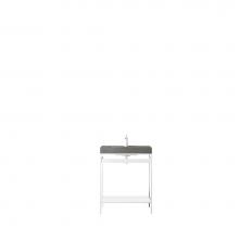 James Martin Furniture C325V27.6GWGWMGR - Como 27.6'' Sink Console, Glossy White, Glossy White w/Modern Grey Composite Top