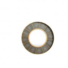James Martin Furniture 669-M35.5-CG-SP - Compass 35.5'' Mirror, Crimson Gold and Shagreen Platinum
