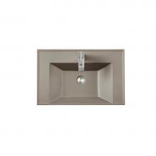 James Martin Furniture SWC-S27.6-STG - 27.6'' Single Sink Top, Stone Grey