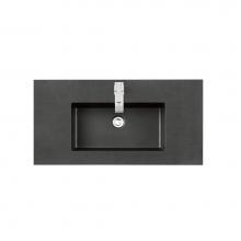 James Martin Furniture SWB-S35.4-CHB - 35.4'' Single Sink Top, Charcoal Black