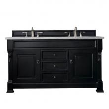 James Martin Furniture 147-114-5631-3ESR - Brookfield 60'' Antique Black Double Vanity w/ 3 CM Eternal Serena Quartz Top