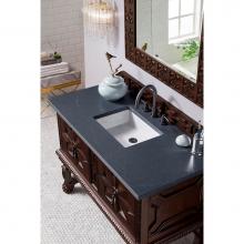 James Martin Furniture 150-V48-ANW-3CSP - Balmoral 48'' Single Vanity Cabinet, Antique Walnut, w/ 3 CM Charcoal Soapstone Quartz T