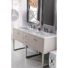 James Martin Furniture 311-V72-MTM-3CLW - Westlake 72'' Double Vanity, Mountain Mist w/ 3 CM Classic White Quartz Top