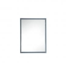 James Martin Furniture 803-M23.6-MGG - Milan 23.6'' Rectangular Cube Mirror, Modern Grey Glossy