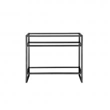 James Martin Furniture C105-V39.5-MBK - Boston 39.5'' Stainless Steel Sink Console, Matte Black
