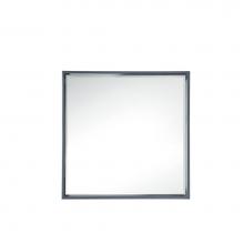 James Martin Furniture 803-M35.4-MGG - Milan 35.4'' Square Cube Mirror, Modern Grey Glossy