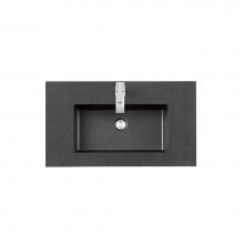 James Martin Furniture SWB-S31.5-CHB - 31.5'' Single Sink Top, Charcoal Black