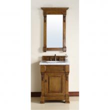 James Martin Furniture 147-114-V26-COK-3ESR - Brookfield 26'' Country Oak Single Vanity w/ 3 CM Eternal Serena Quartz Top