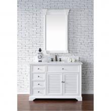 James Martin Furniture 238-104-V48-BW - Savannah 48'' Single Vanity Cabinet, Bright White