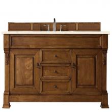 James Martin Furniture 147-114-5371-3EMR - Brookfield 60'' Country Oak Single Vanity w/ 3 CM Eternal Marfil Quartz Top